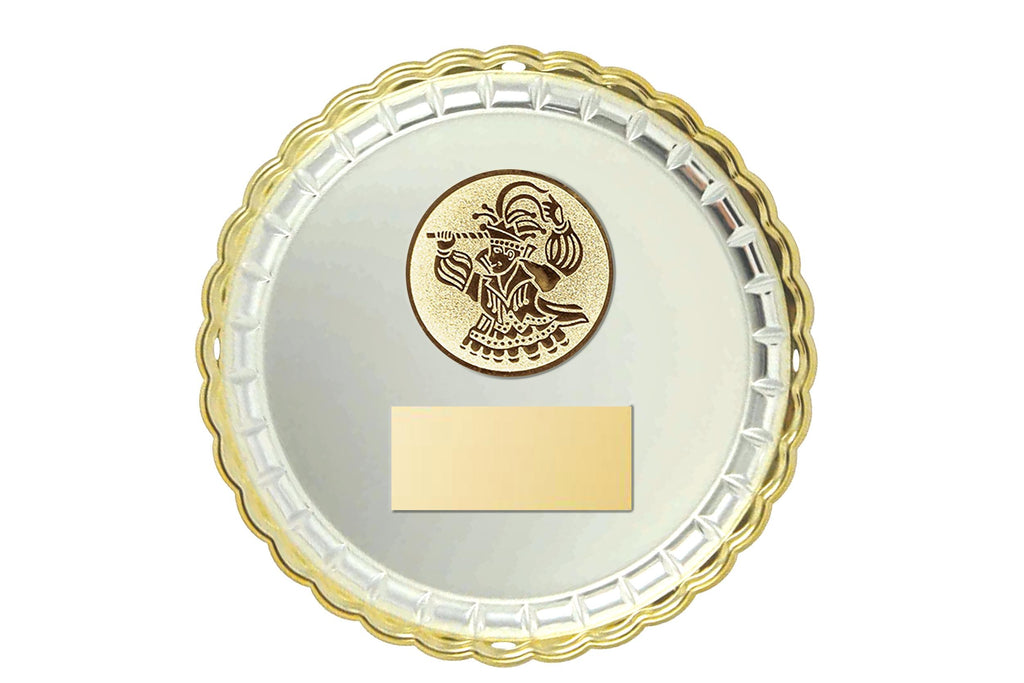 Metall Deko-Teller mit Schild & Emblem
