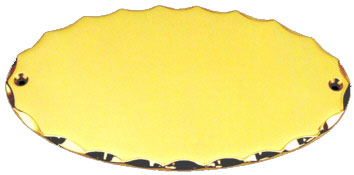 Messingschild oval mit Wellenschliff / M1 / M10