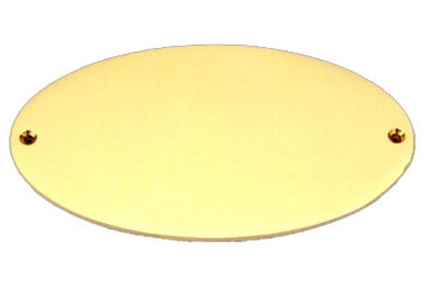 Messingschild oval glänzend / M1