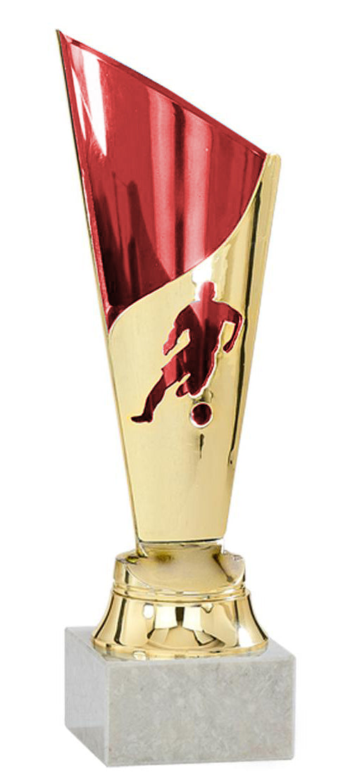 Fußball Pokal 0921 - Auslaufmodell - 28 cm / Gold/Rot