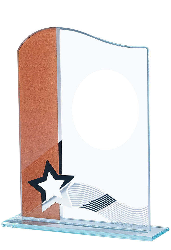 Glas Pokal 137-1 Lasergravur - Bronze / 19 cm / Laser-Gravur