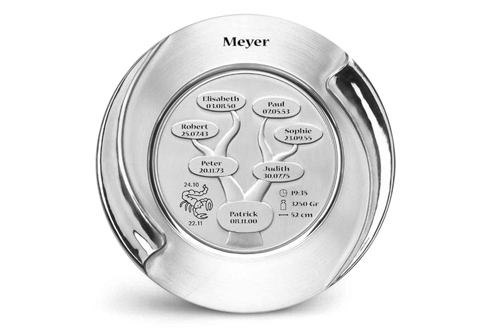 Zinnteller Stammbaum 1442-Z Ø 24cm - Silber / 24 cm