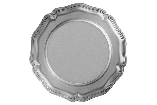 Zinnteller Chippendale 145X - Silber / 27 cm