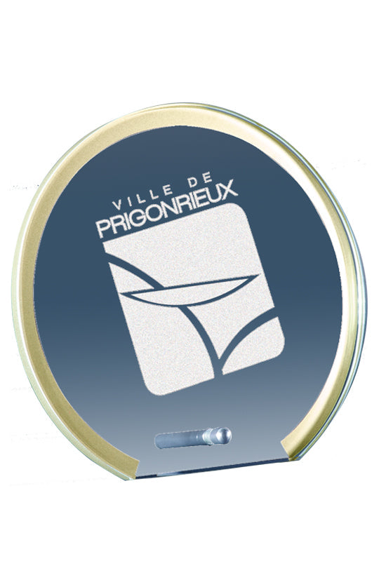 Glas Trophäe 168-0 Lasergravur - 18 cm Gold / Laser-Gravur