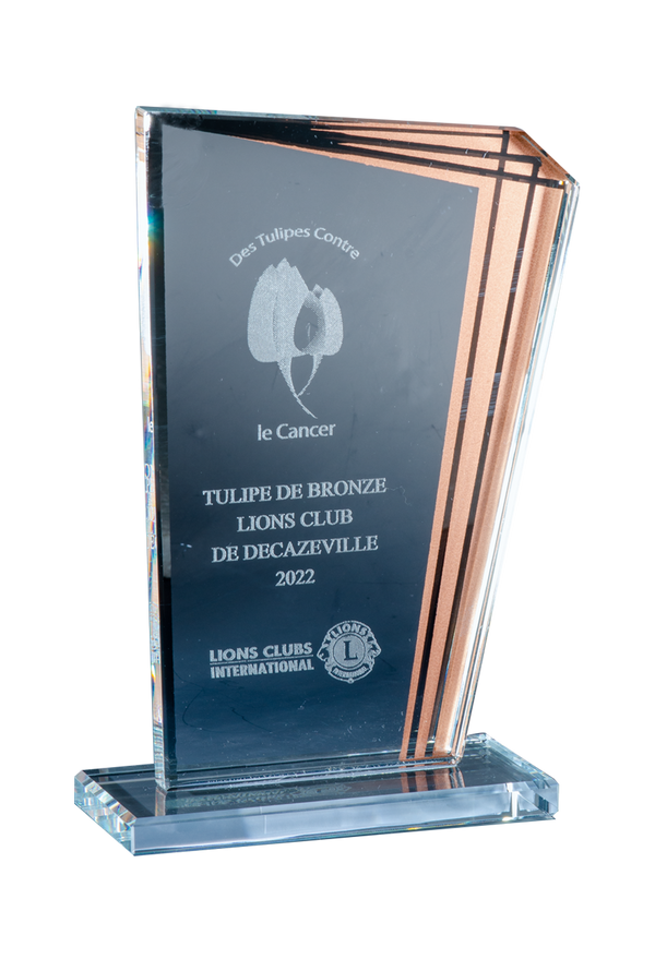 Glas Pokal 172-4 Lasergravur - 19 cm Bronze / Laser-Gravur