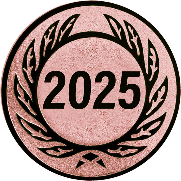 Emblem Zahl 2025 (50mm Bronze)