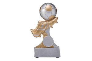 Fußball Pokal WR1012 SM - Silber / Gold / 12.5 cm