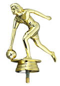 Kunststoff-Figur Bowling Damen (mit Gewinde) 38023