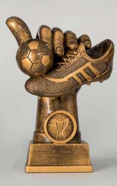 Fußball Pokal 3940 - 13 cm / Altgold