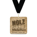 Holz Medaille "eckig" aus Eiche
