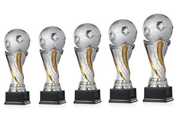 Fußball Pokal 85-3 - Silber Gold / 36 cm