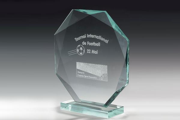 Glas Pokal 6508-L - 17.5 cm / Transparent / Laser-Gravur