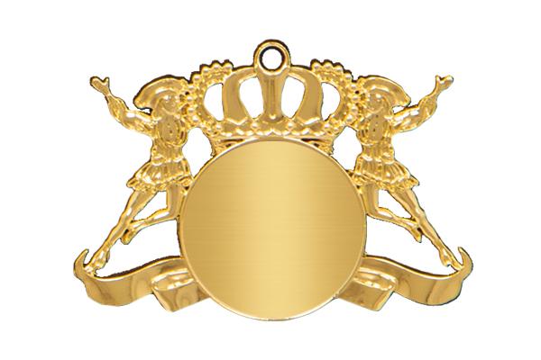Karnevalsorden F216 - Gold / Höhe: 75mm