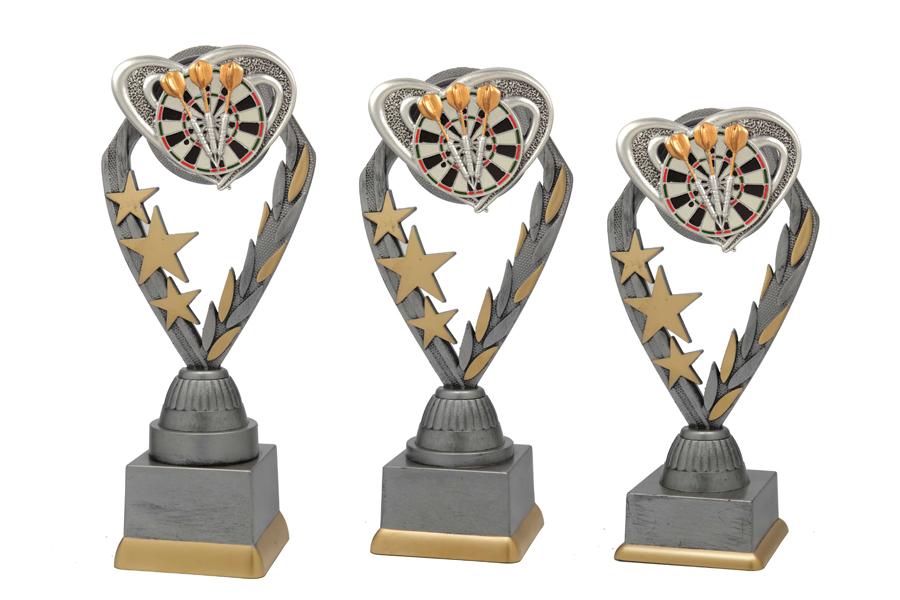 Dart Pokal PFS_009 - 19.5 cm / Silber Mehrfarbig