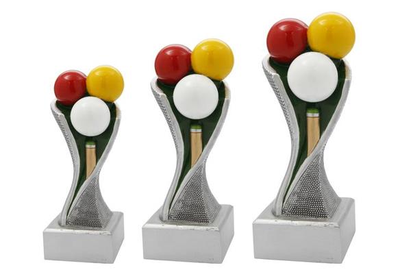 Billard Pokal FG4101 - 19.5 cm / Silber Mehrfarbig