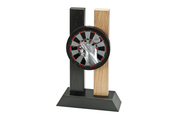 Holz Pokal Dart FG011 - 23 cm / Schwarz Braun