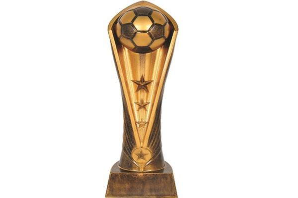 Fußball Trophäe 3963 - Bronze Gold / 23 cm
