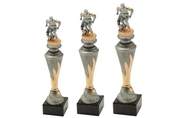 Pokalserie X151 Fußballspieler - 29.5 cm / Silber Gold