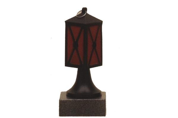 Trophäe Laterne - Schwarz / Rot / 16 cm