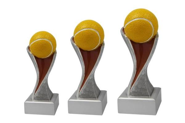 Tennisball Pokal FG4081 - 14,5 cm / Silber Mehrfarbig