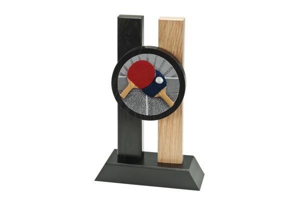 Holz Pokal Tischtennis FG015 - Braun / 19 cm