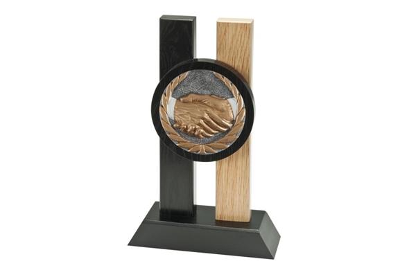 Holz Pokal Hände FG017 - Braun / 23 cm