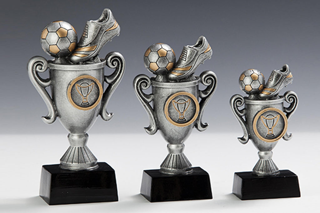 Fußballpokal 3949 - 11,5 cm / Silber Gold