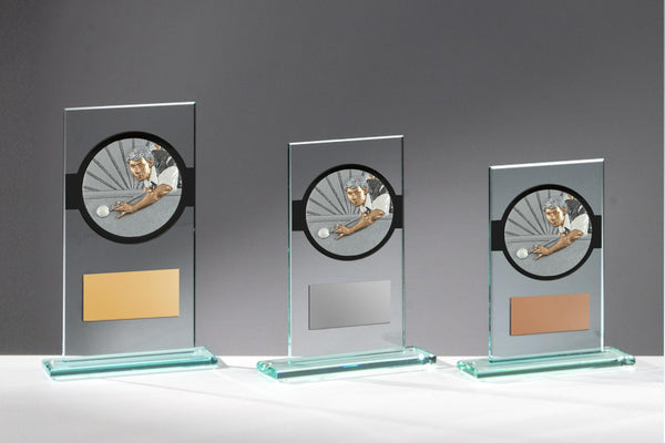 Glas Pokal Billard FG021 - 19 cm / Transparent Schwarz