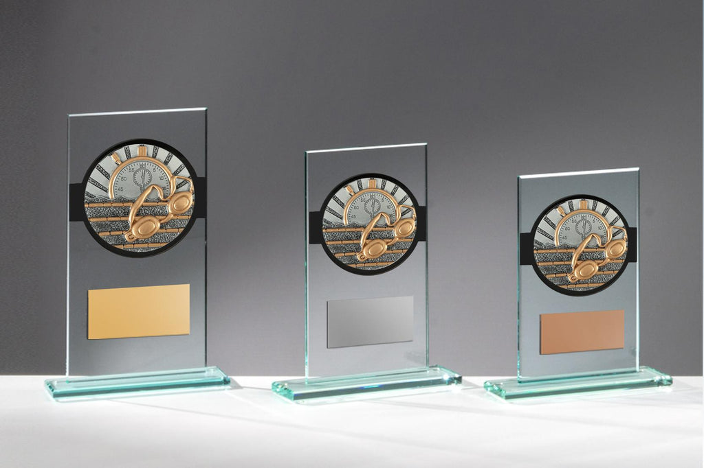 Glas Pokal Schwimmen FG053 - 17 cm / Transparent Schwarz