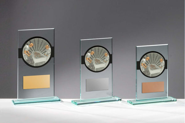 Glas Pokal Kicker FG091 - 19 cm / Transparent Schwarz