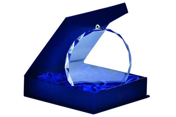 Glasmedaille CM002 Ø 80mm - Glas Transparent / Ø 80 mm / Lasergravur