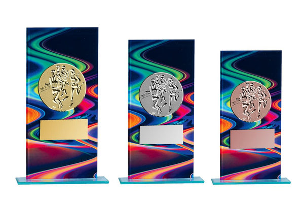 Glastrophäe 136-2 Schild & Emblem - Bunt / 15 cm