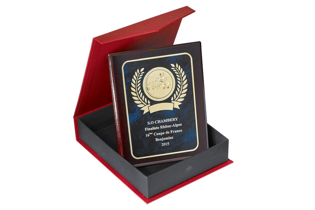 Ehrentafel 185-4 - 12 x 15 cm / Blau/Rot