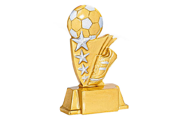 Fußball Pokal 24931 - Gold / 11 cm / Montage