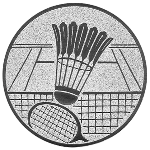 Emblem Badminton (25mm Silber)