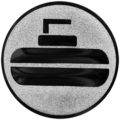 Emblem Curling (50mm Silber)