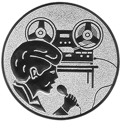 Emblem Diskjockey (50mm Silber)