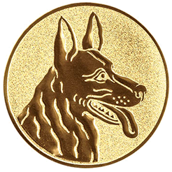 Emblem Schäferhund (50mm Gold)