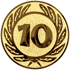 Emblem Zahl 10 (25mm Gold)