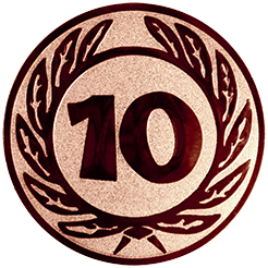 Emblem Zahl 10 (25mm Bronze)