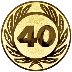 Emblem Zahl 40 (25mm Gold)