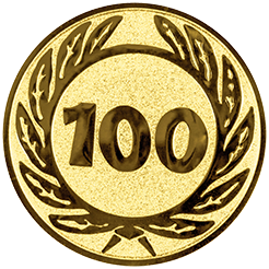 Emblem Zahl 100 (25mm Gold)