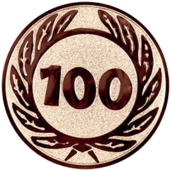 Emblem Zahl 100 (50mm Bronze)