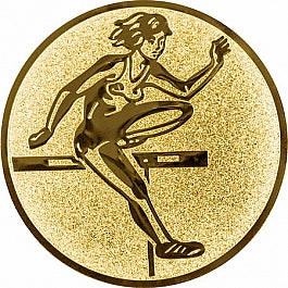 Emblem Leichtathlethik Hürden Damen (25mm Gold)