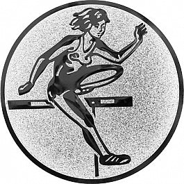 Emblem Leichtathletik Hürden Damen (25mm Silber)