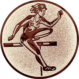 Emblem Leichtathletik Hürden Damen (25mm Bronze)
