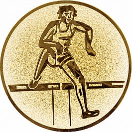 Emblem Leichtathlethik Hürden Herren (25mm Gold)
