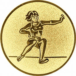 Emblem Leichtathlethik Weitspringen Damen (25mm Gold)