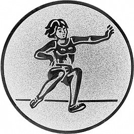 Emblem Leichtathletik Weitspringen Damen (25mm Silber)