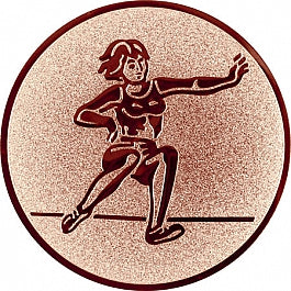 Emblem Leichtathletik Weitspringen Damen (25mm Bronze)
